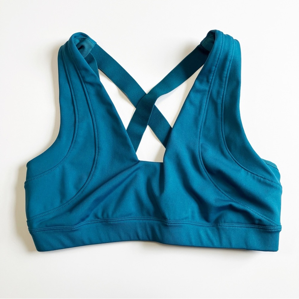 Free People | Blue Rise With The Sun Bra S Athletic Gym Pilates Workout Yoga